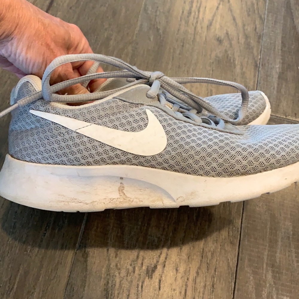 Nike gray and white